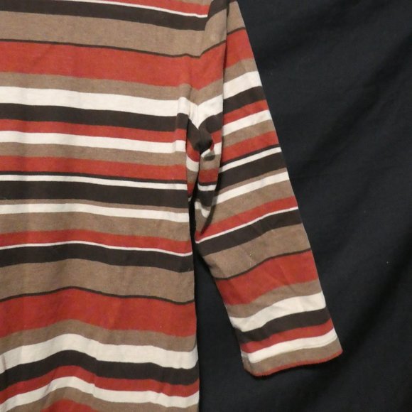 CROFT & BARROW | large | 100% Prima Cotton | Striped Long-Sleeve Top | NWOT - Picture 12 of 14